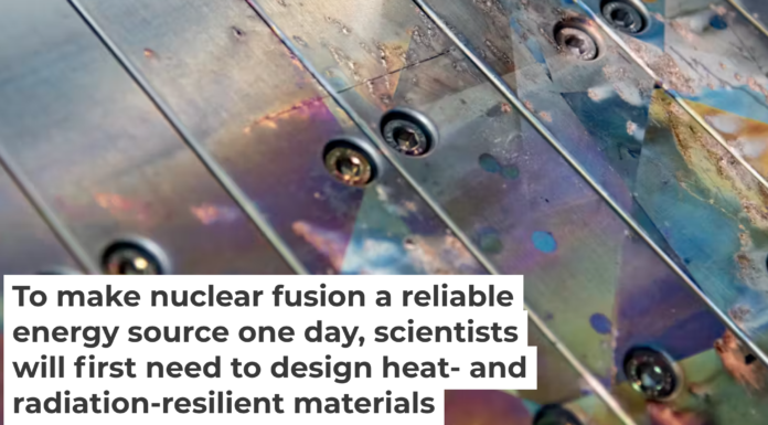 A fusion experiment ran so hot that the wall materials facing the plasma retained defects. Christophe Roux/CEA IRFM, CC BY